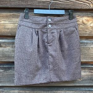 Gap Brown Tweed Mini Skirt